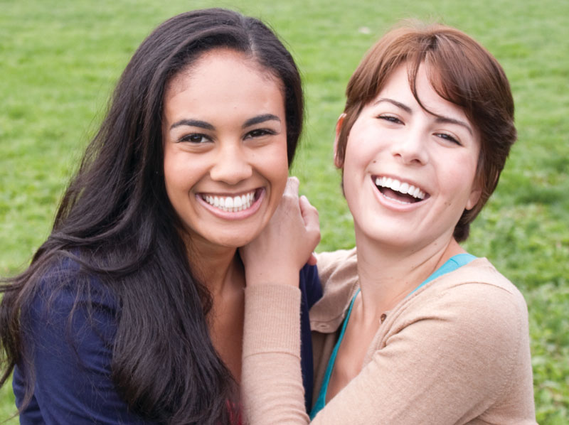 two smiling ladies